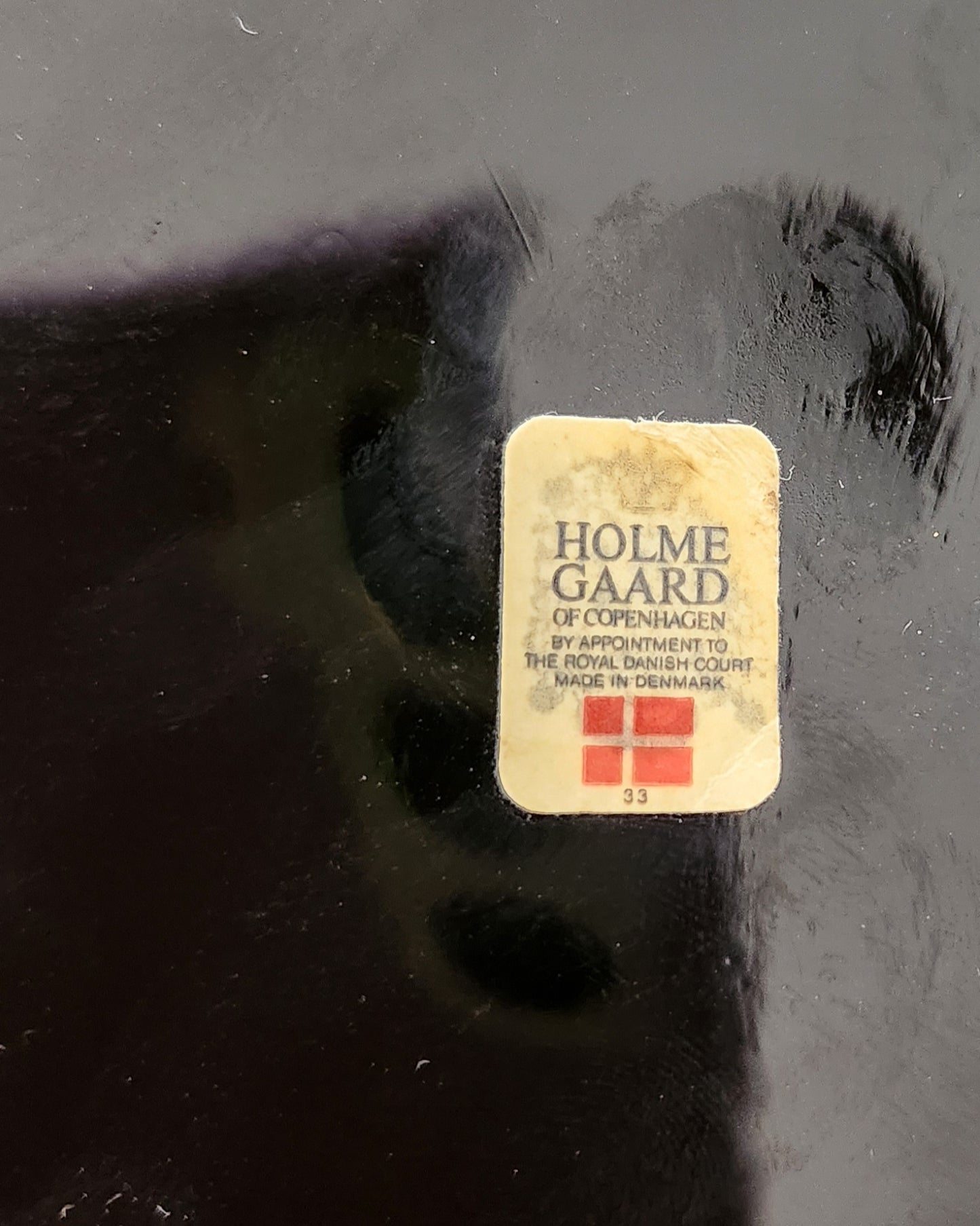 Michael Bang Large Vase, Black with Purple Milk Glass Design