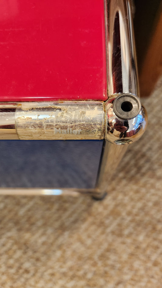 Vintage USM Low Cabinet with Primary Colors