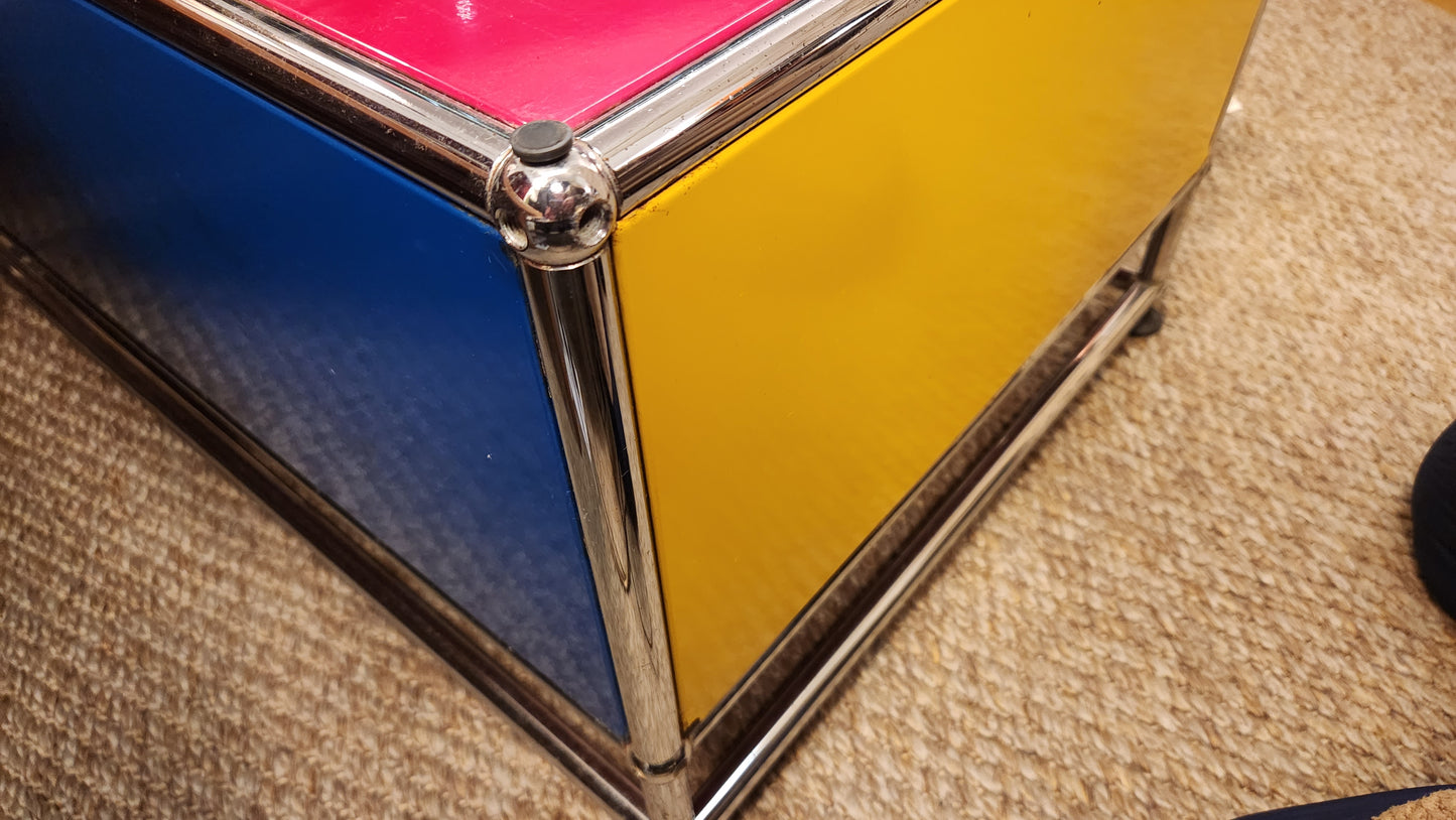 Vintage USM Low Cabinet with Primary Colors