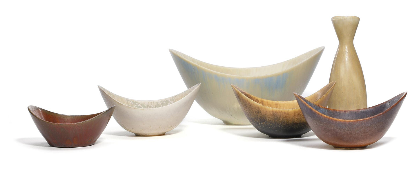 Collection of Rörstrand "ARO" Bowls & Bud Vase, Sweden 1950s