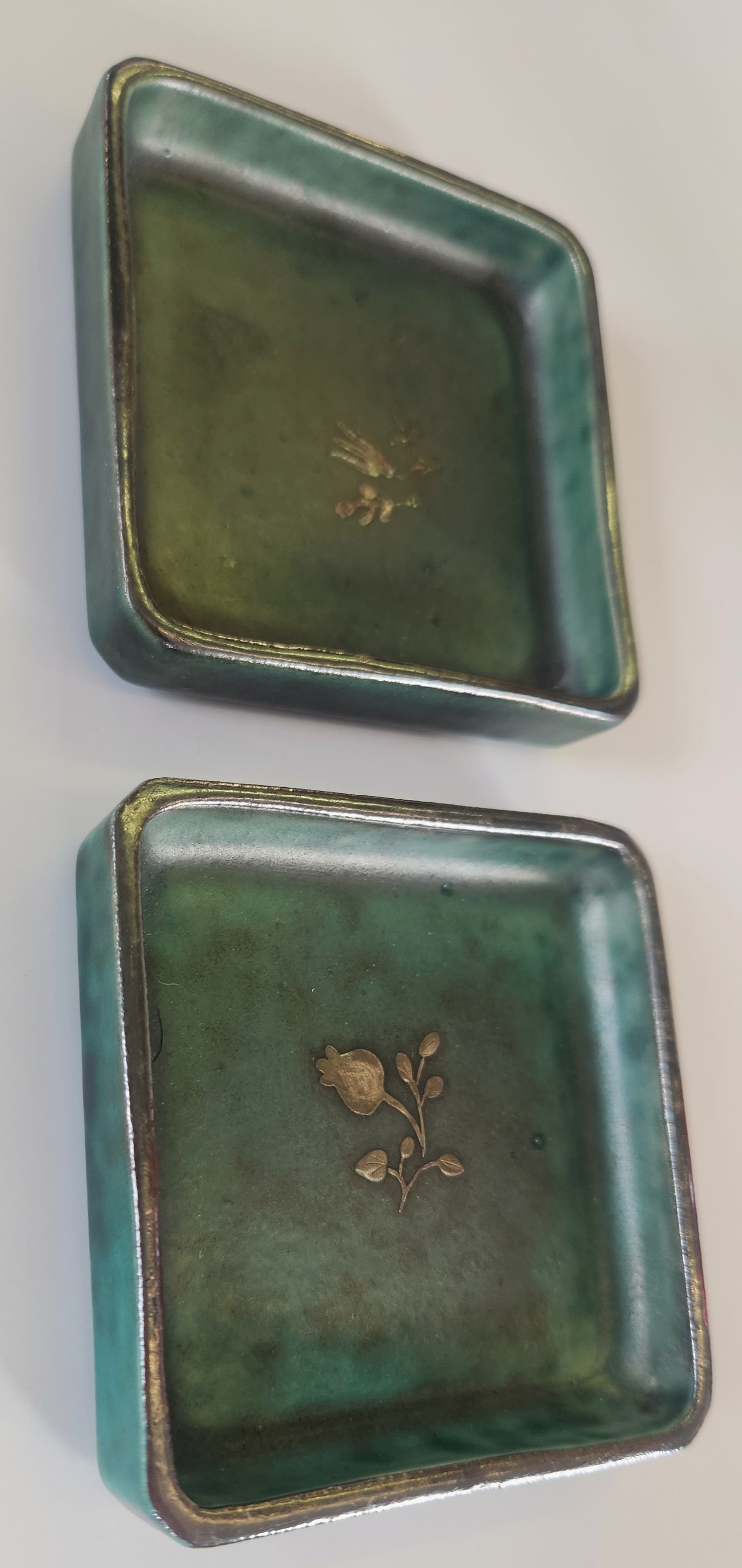 Argenta Stoneware: Four Trays by Wilhelm Kåge, Sweden MCM