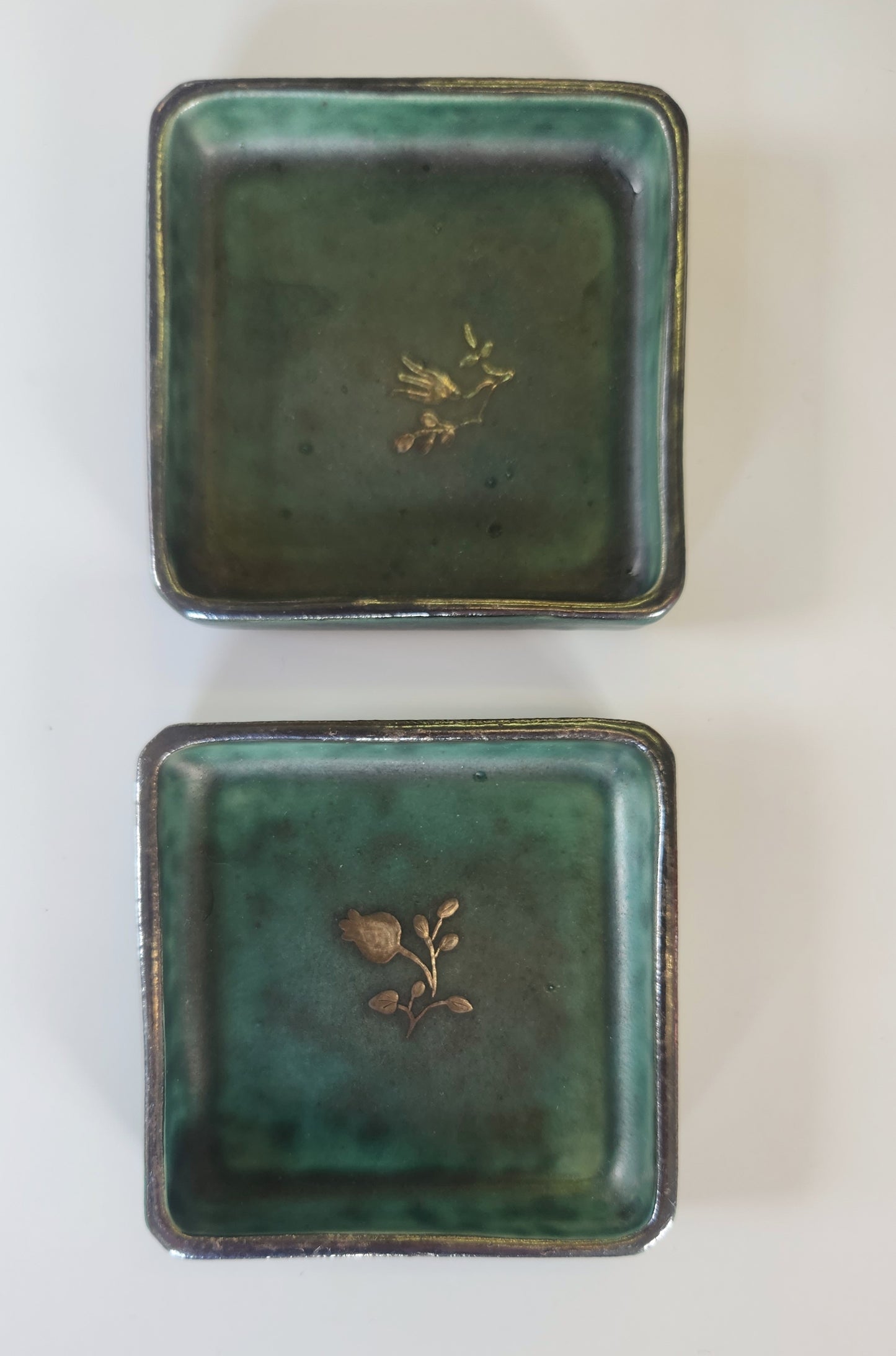 Argenta Stoneware: Four Trays by Wilhelm Kåge, Sweden MCM