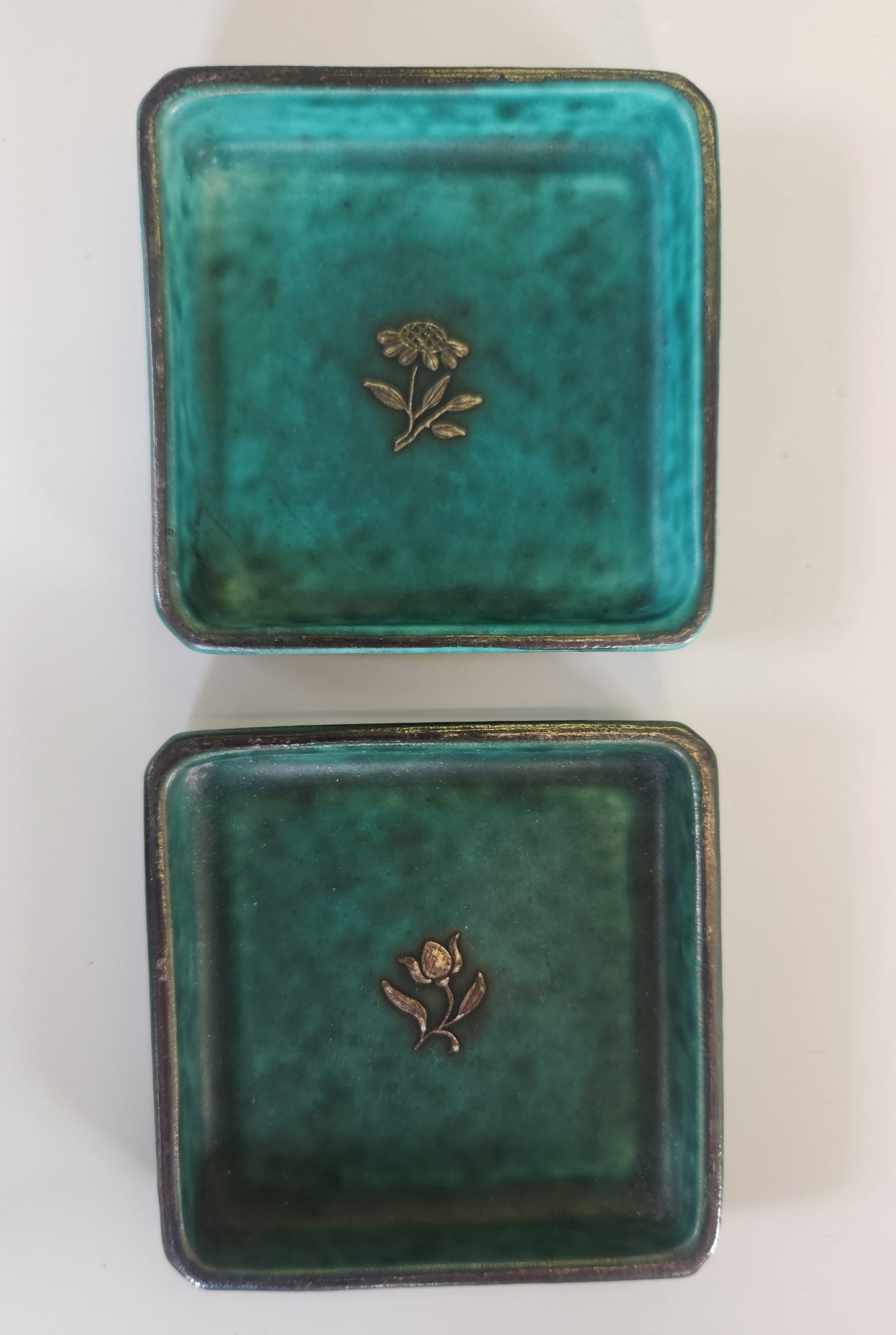 Argenta Stoneware: Four Trays by Wilhelm Kåge, Sweden MCM