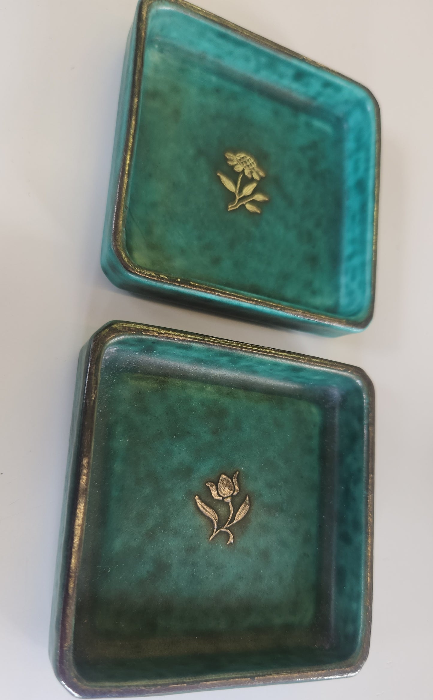 Argenta Stoneware: Four Trays by Wilhelm Kåge, Sweden MCM