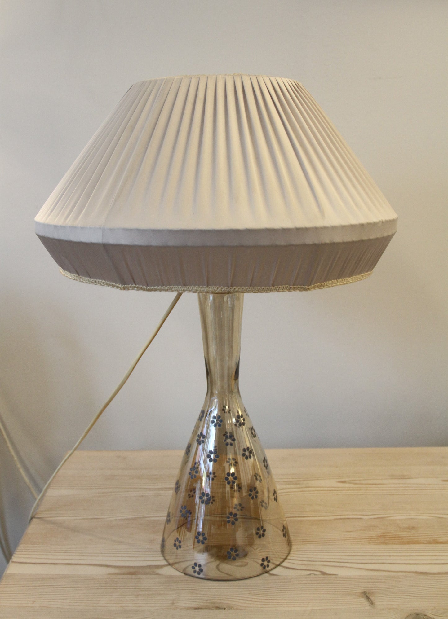 Incredibly Rare Hand-Painted Glass Lamp by Lisa Johansson-Pape, 1957