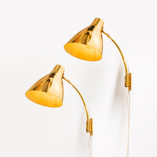 Beautiful Brass Wall Lamps by Lisa Johansson-Pape