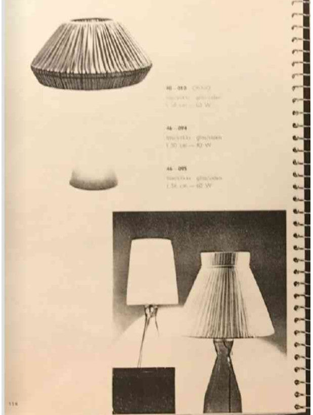 Incredibly Rare Hand-Painted Glass Lamp by Lisa Johansson-Pape, 1957