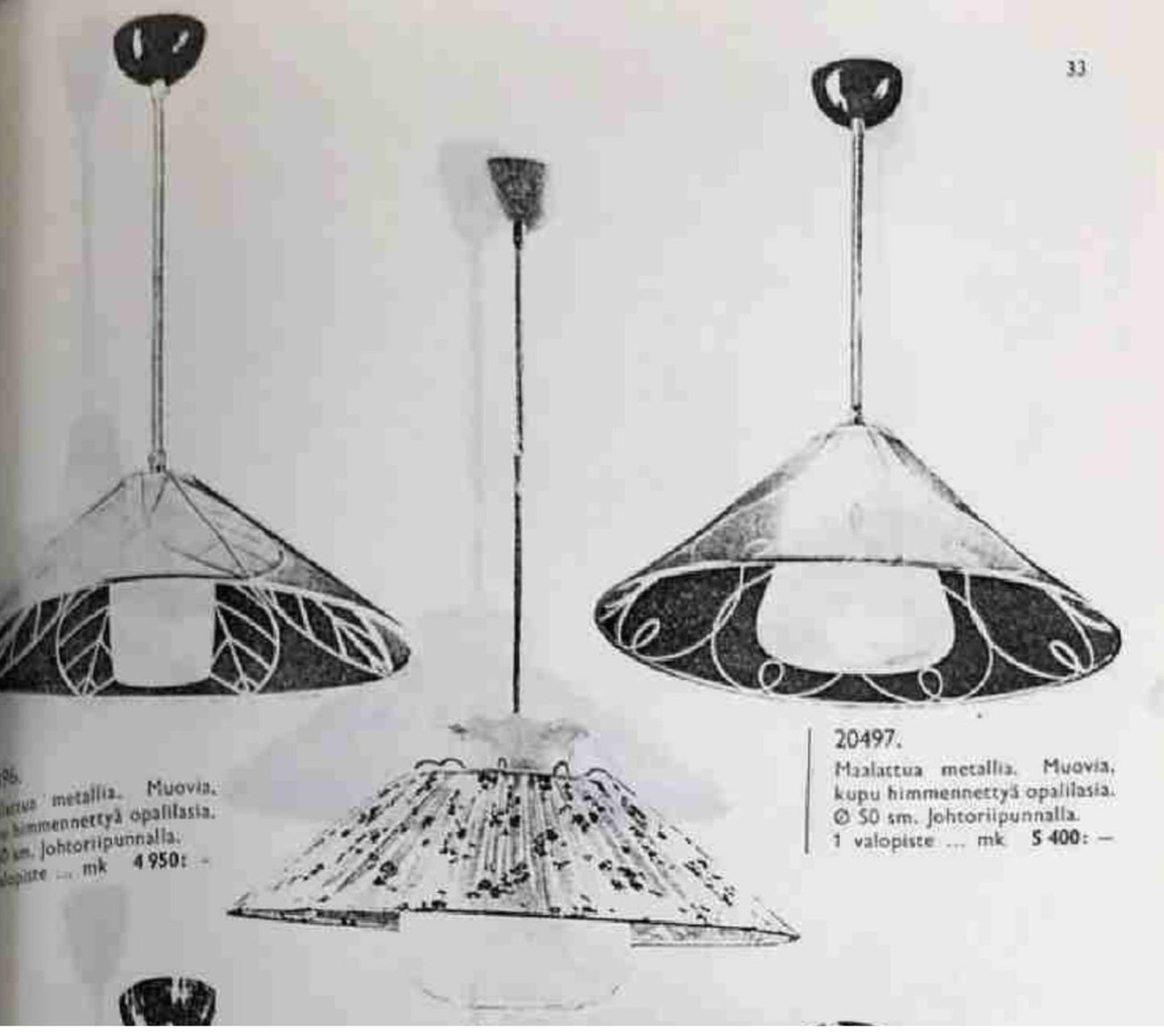 Paavo Tynell Rare Pendant Light