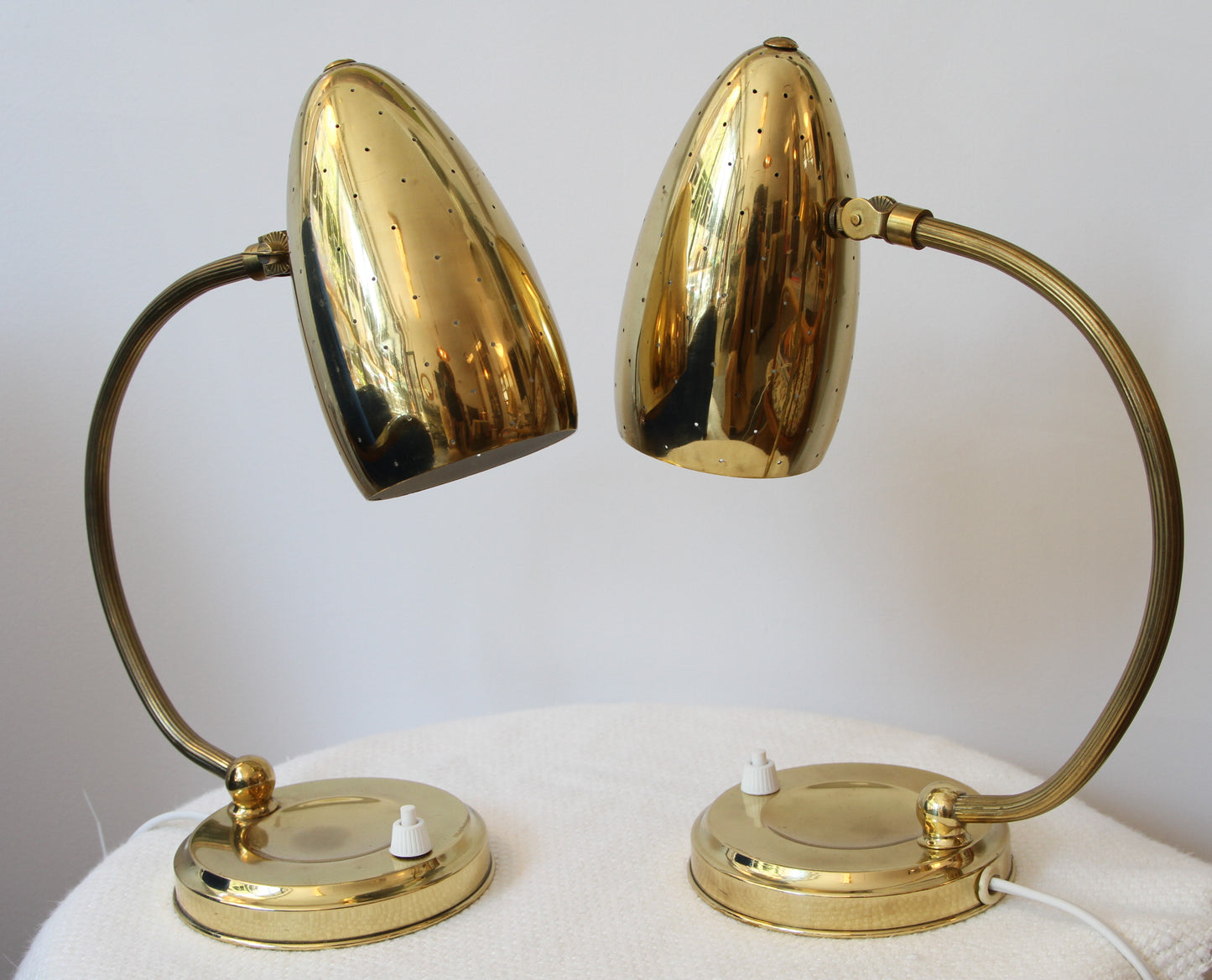 Charming Itsu Brass Table Lamps, 1950s