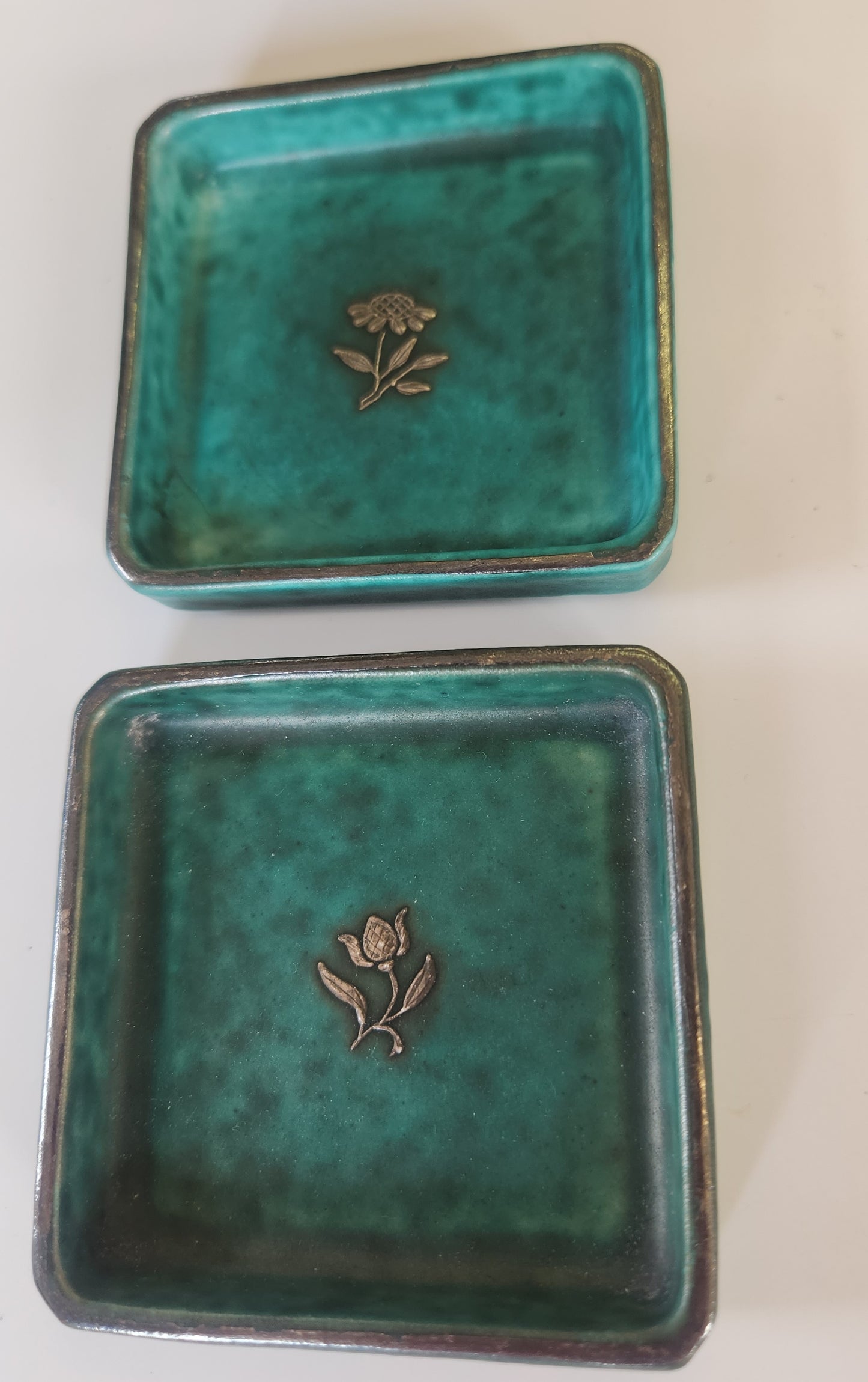 Argenta Stoneware: Four Trays by Wilhelm Kåge, Sweden MCM