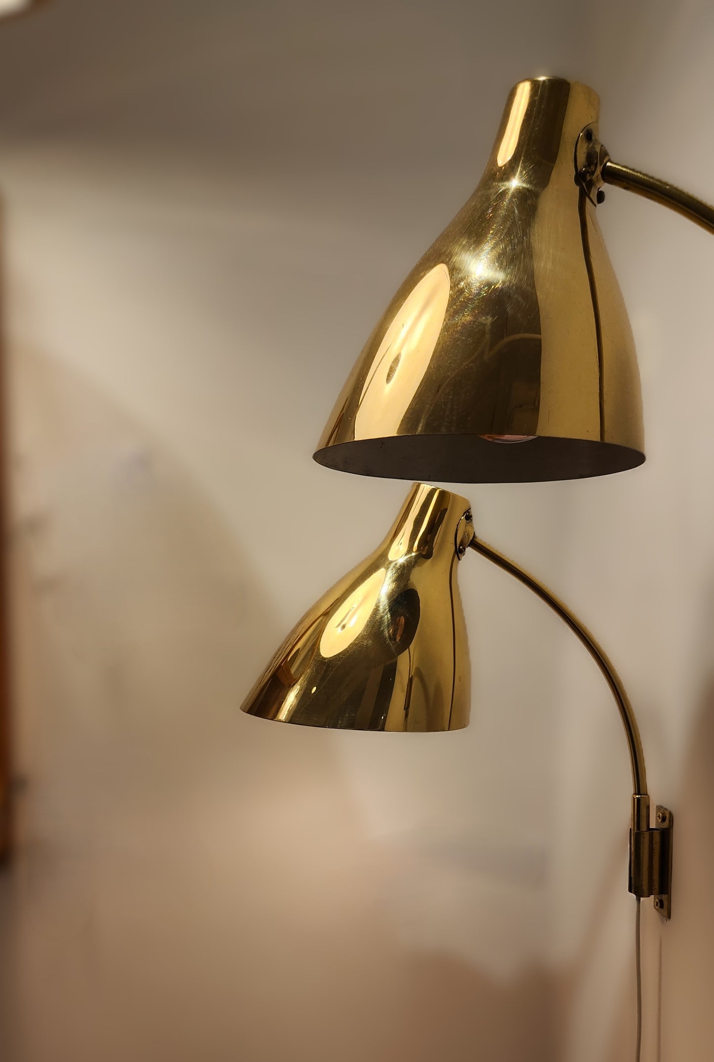 Beautiful Brass Wall Lamps by Lisa Johansson-Pape