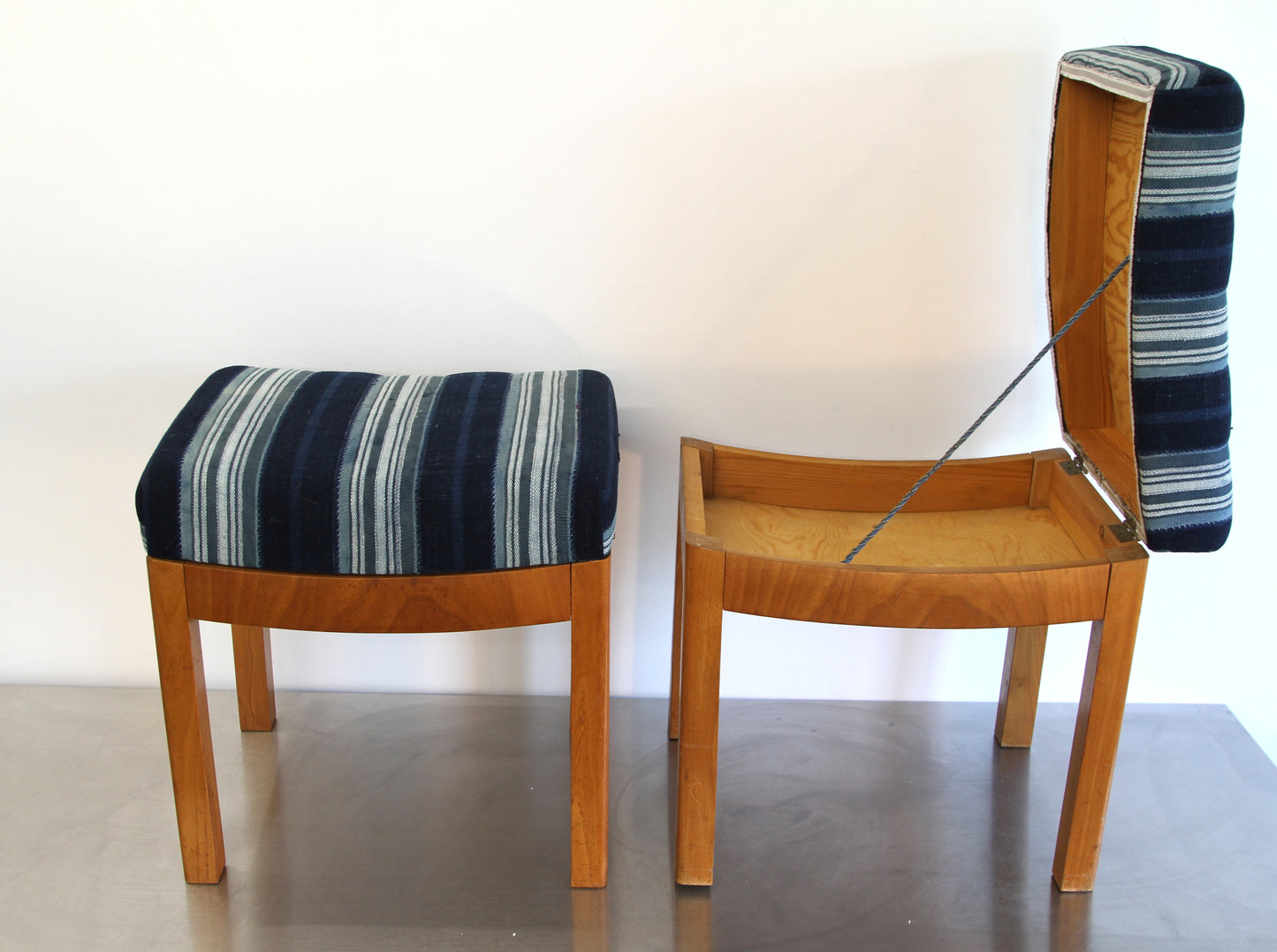 Danish Footstools with Pop-Up Storage