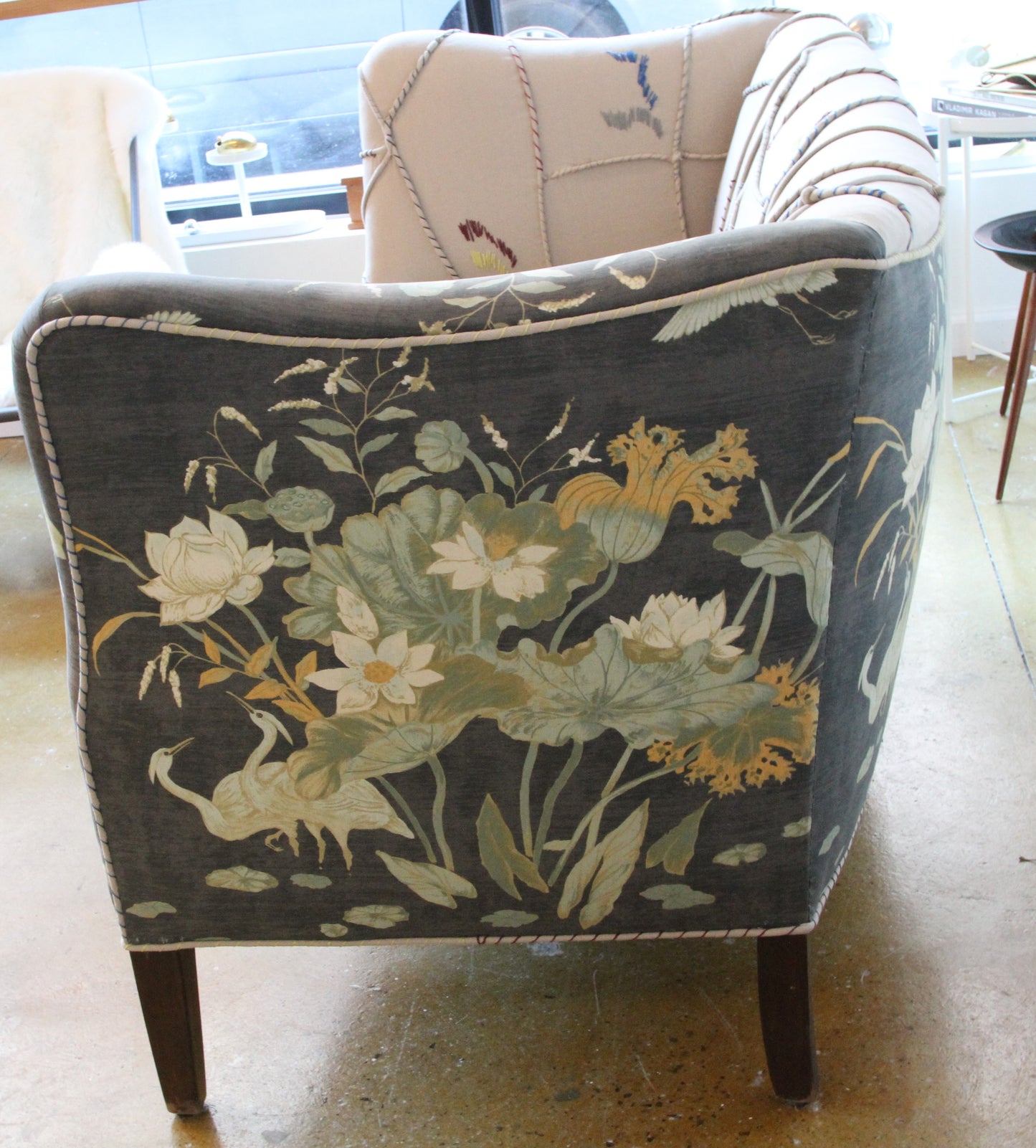 Danish Loveseat with Couture Upholstery