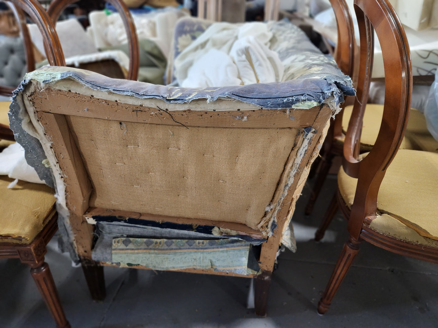 Danish Loveseat with Couture Upholstery