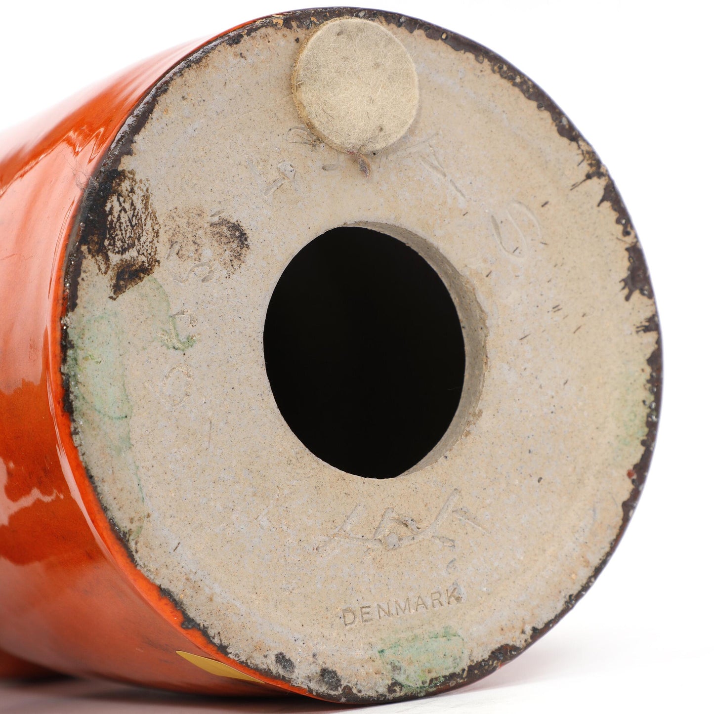 Nils Kähler Table Lamp with Uranium Glaze, 1960s Rare!