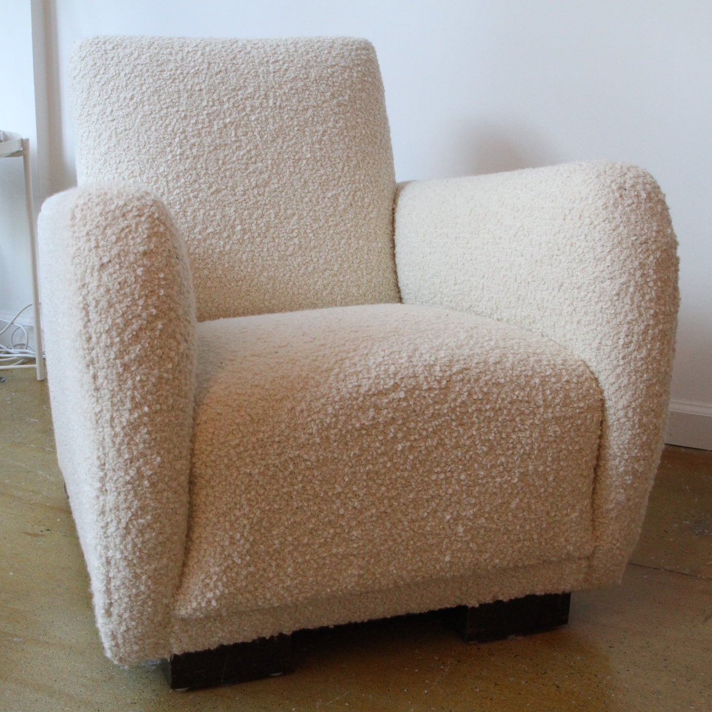 Danish Club Chair - "Crème Bouclé"