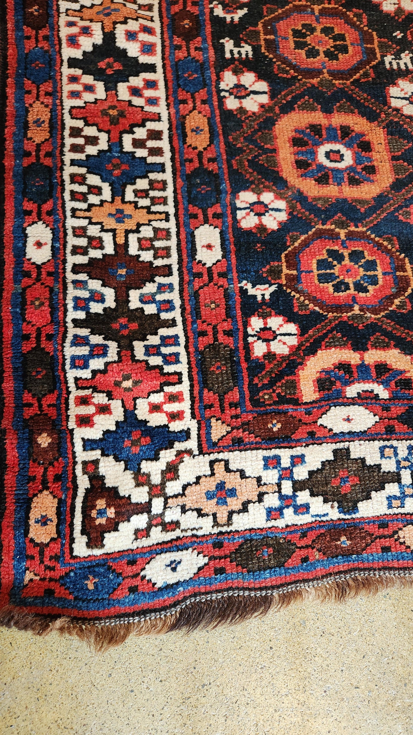 Semi-antique Varamin Persian rug, 1940s