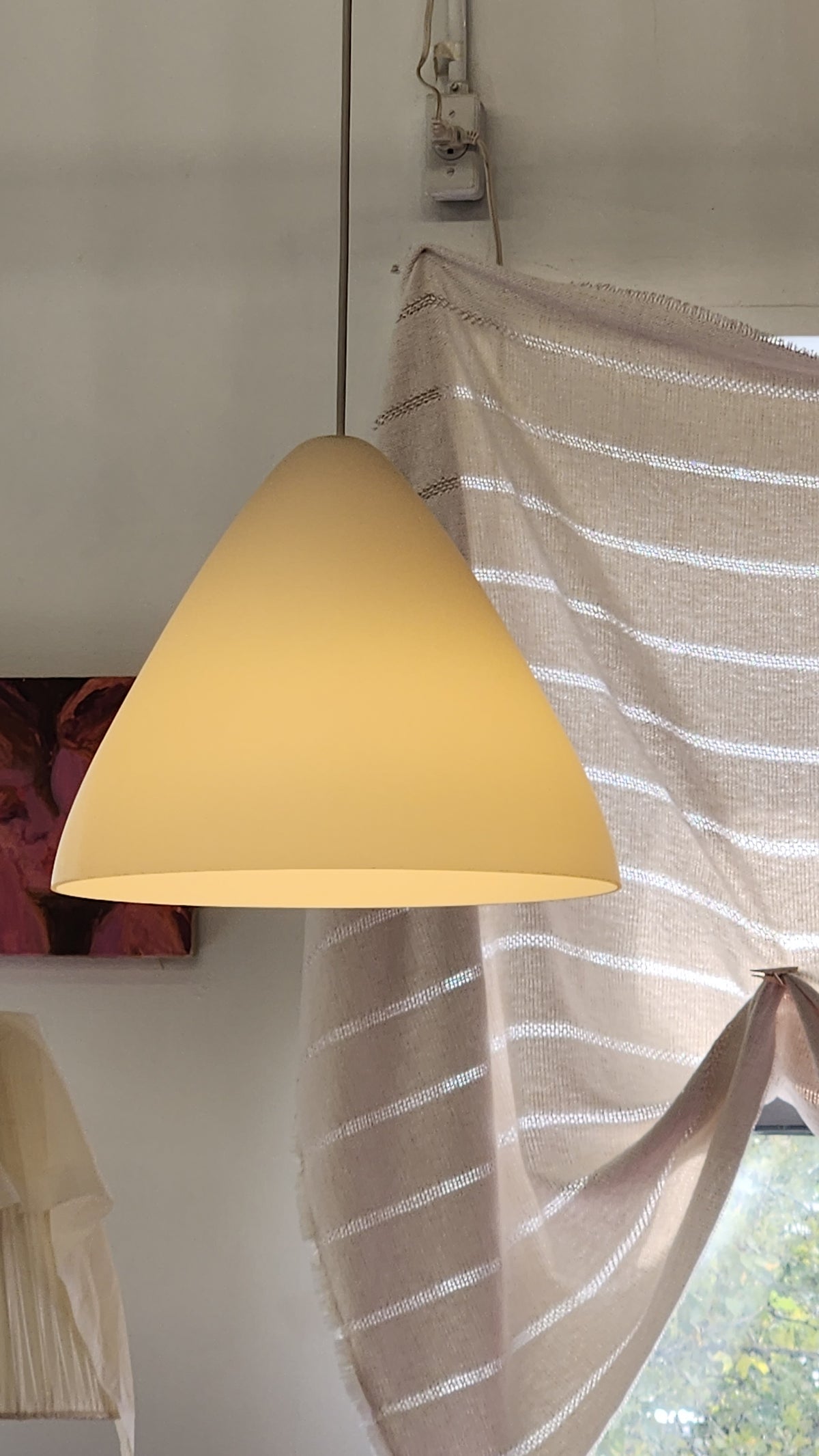 Lisa Johansson-Pape No. 1323 Pendant of White Opaline Glass