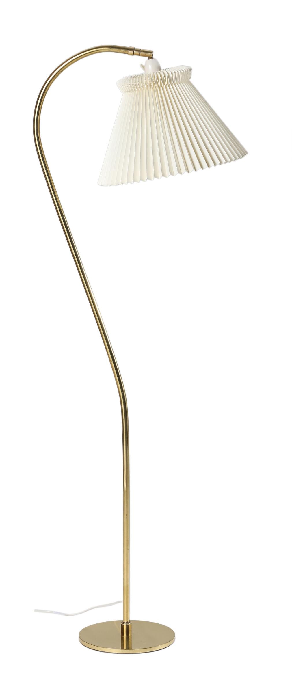 Danish Brass Floor Lamp, 1960s