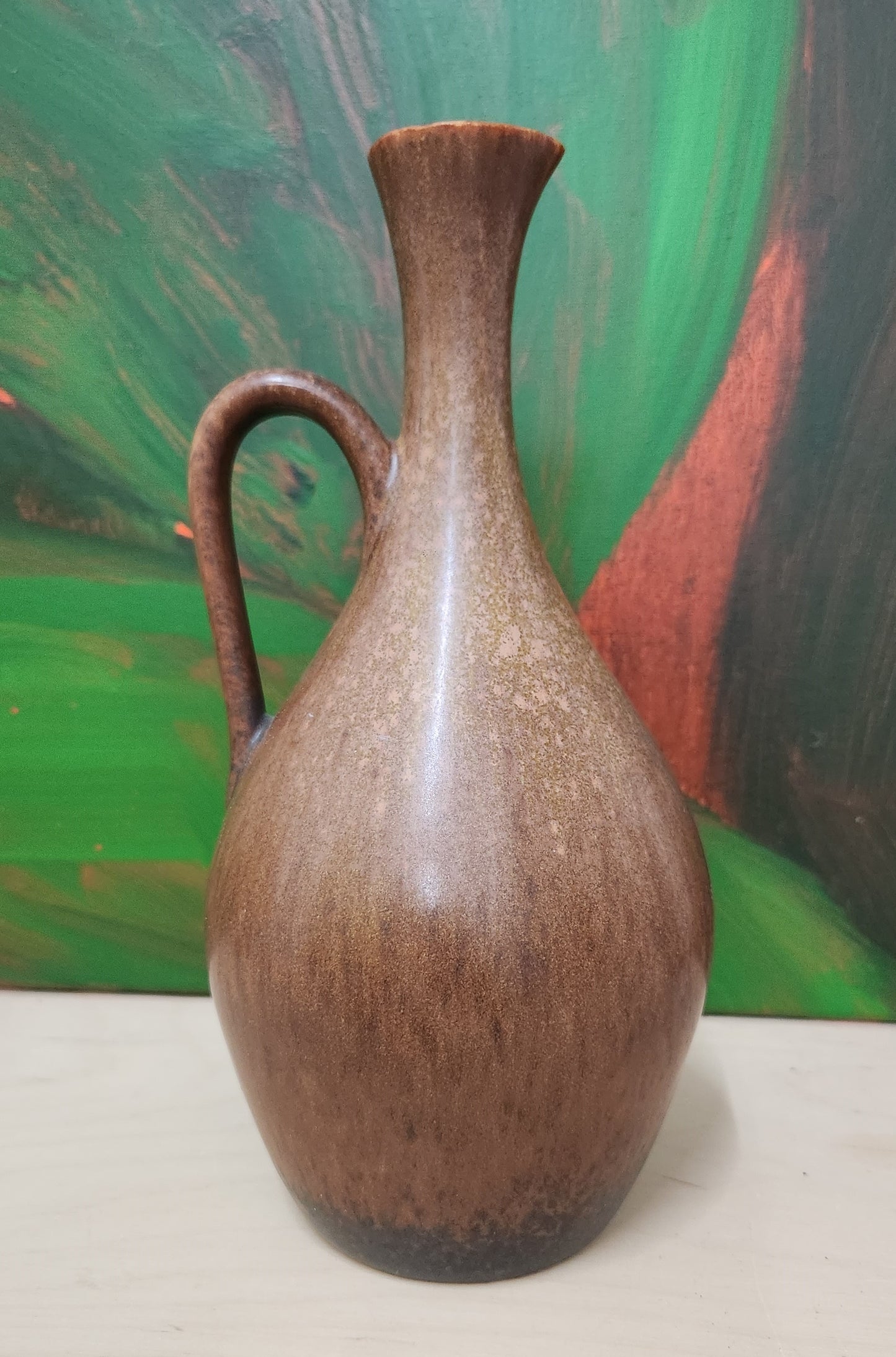 Carl-Harry Stålhane Hare's Fur Jug Rörstrand, 1950s