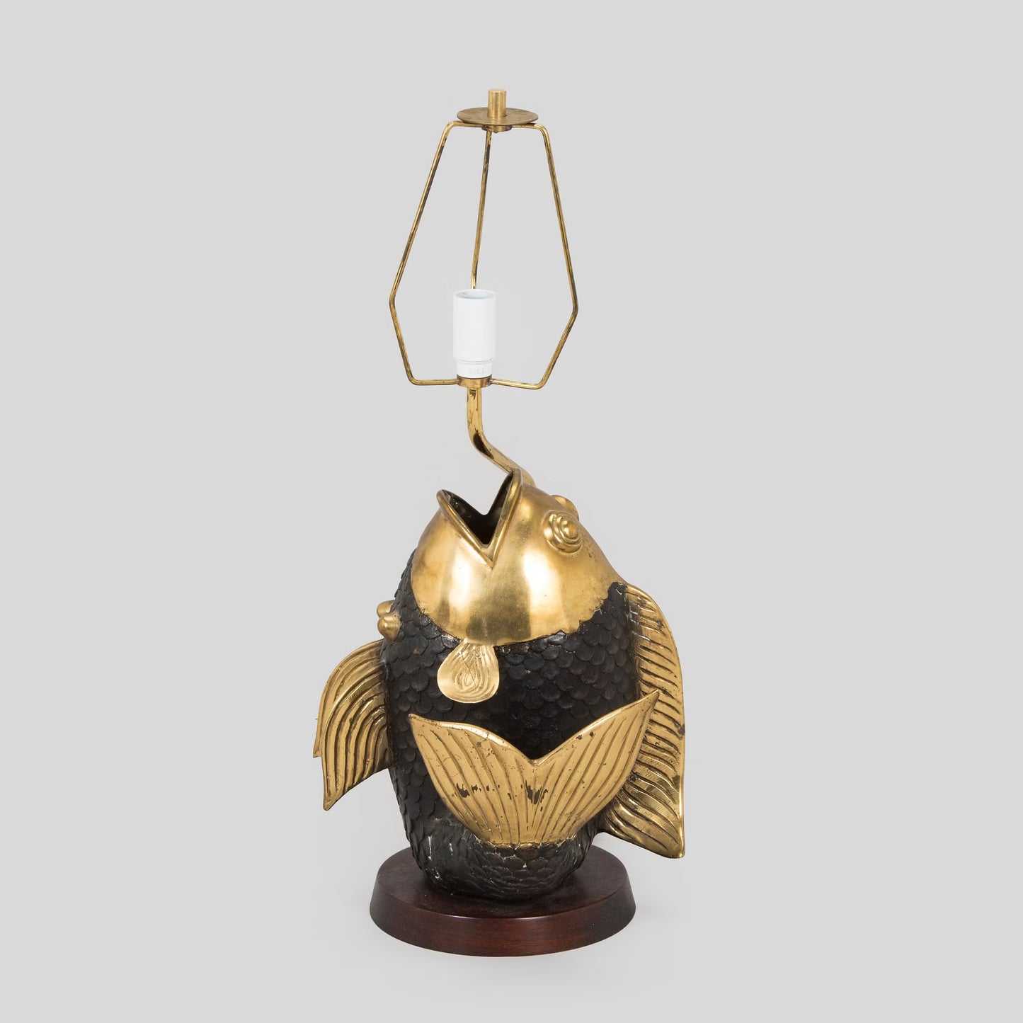 Bronze Koi Lamp, Chapman 1970s