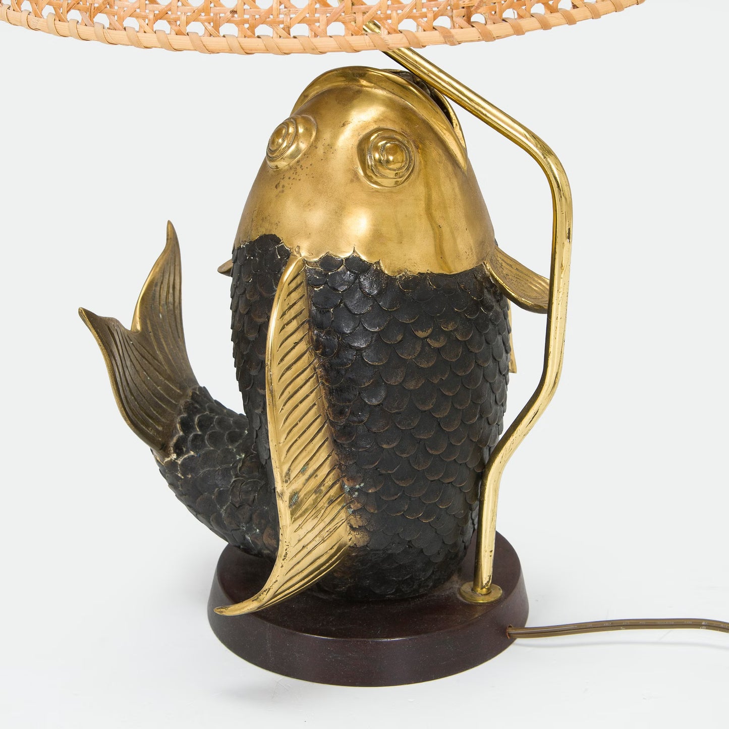 Bronze Koi Lamp, Chapman 1970s
