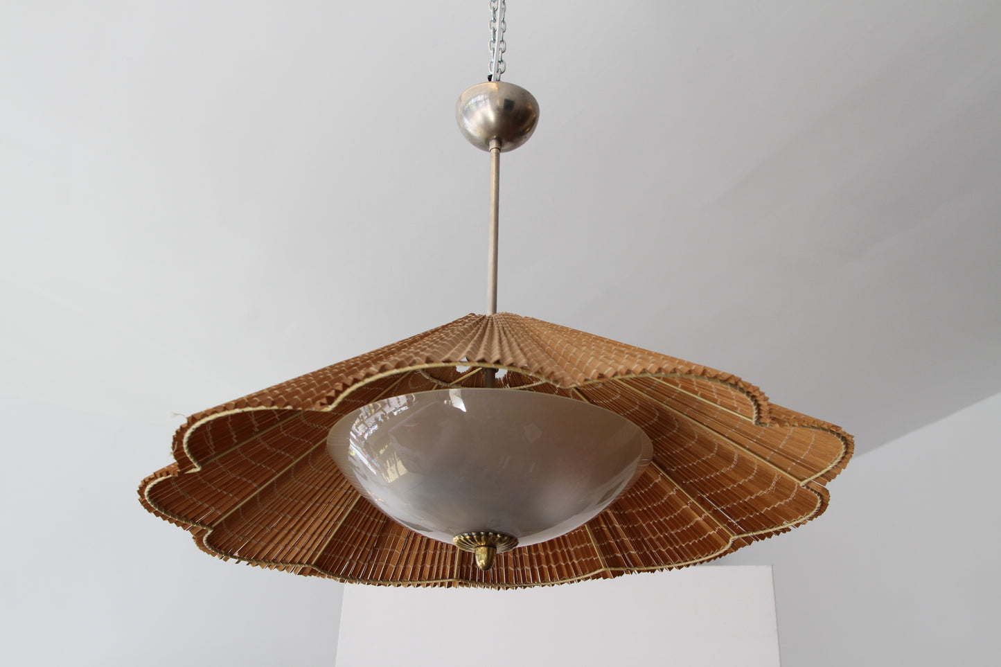 Gunnel Nyman Rattan Ceiling Lamp - so rare!