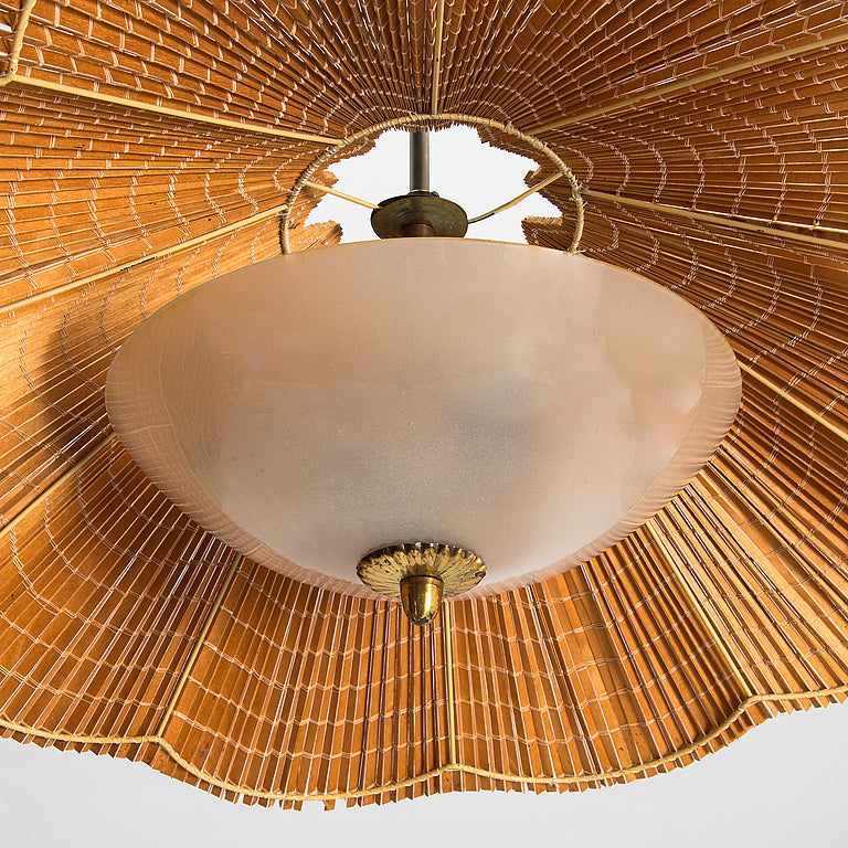 Gunnel Nyman Rattan Ceiling Lamp - so rare!