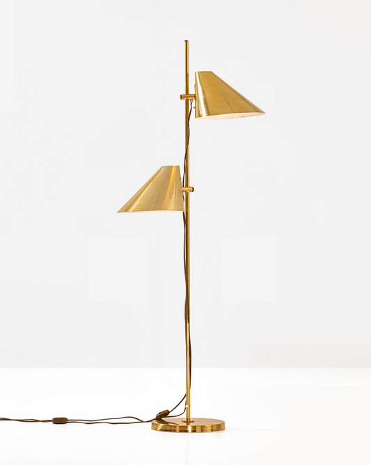 Hans-Agne Jakobsson Brass Floor Lamp, 1970
