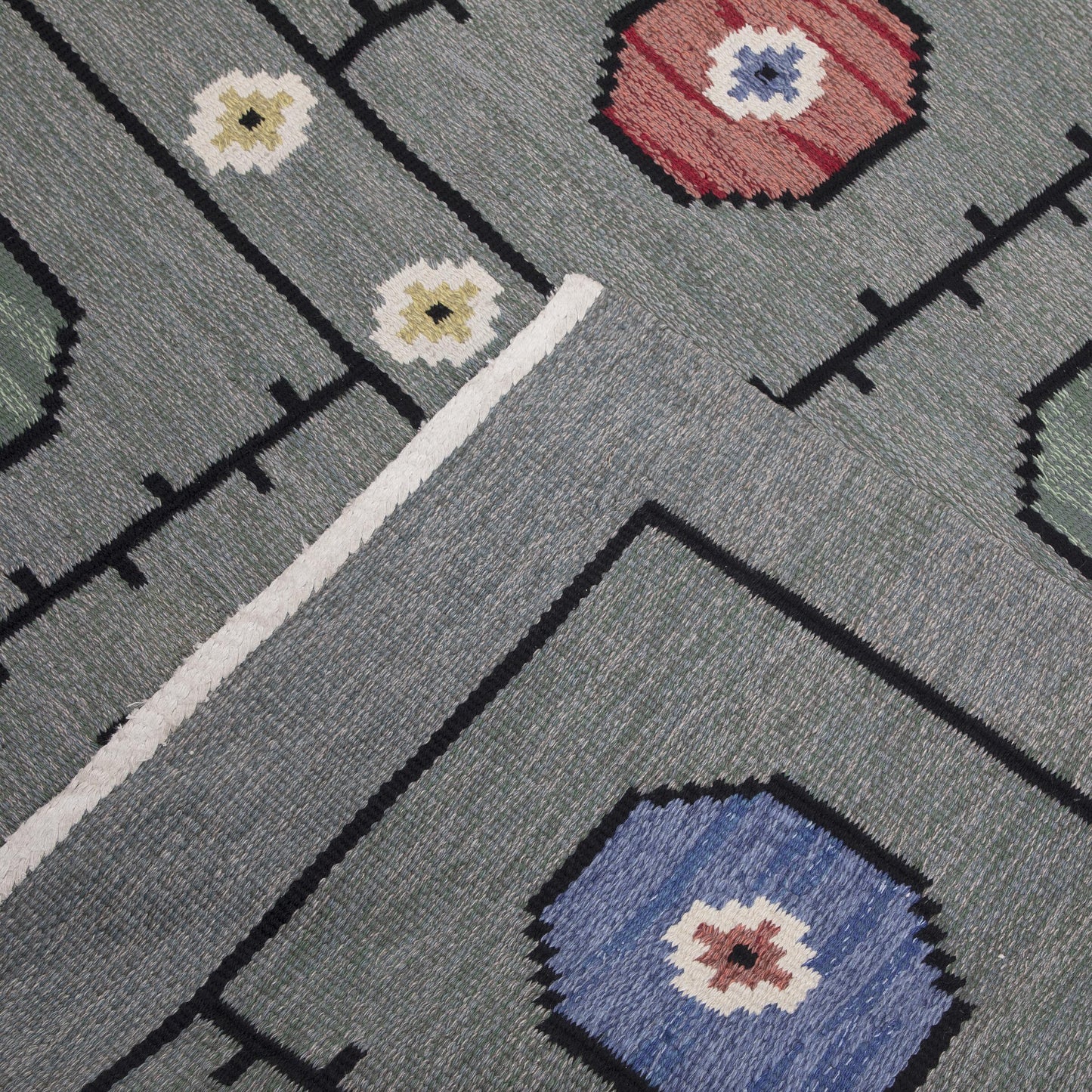 Swedish Rölakan Flat Weave Wool Rug  (ON HOLD UNTIL 2/7)