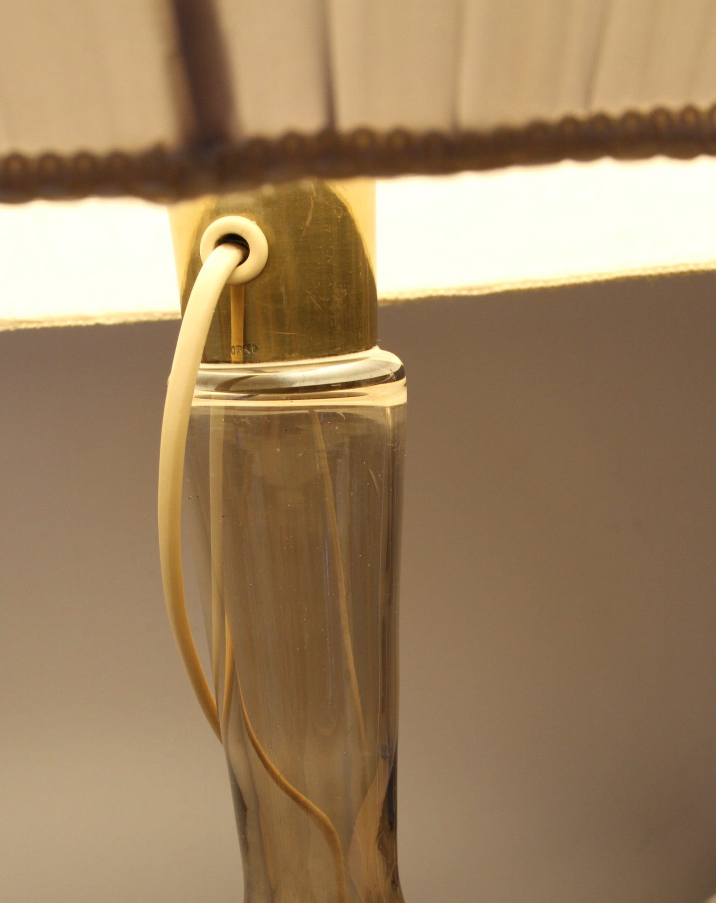 Incredibly Rare Hand-Painted Glass Lamp by Lisa Johansson-Pape, 1957