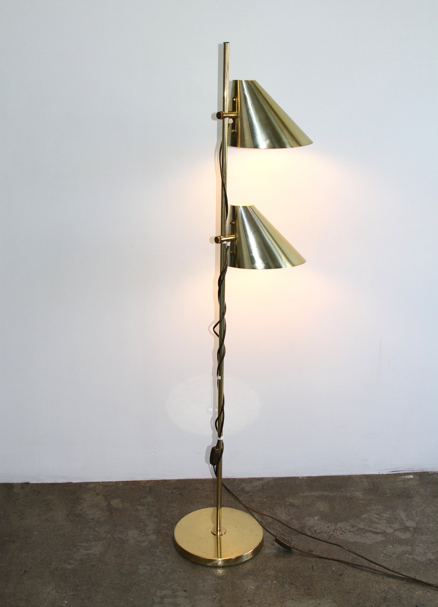 Hans-Agne Jakobsson Brass Floor Lamp, 1970 - spring sale!
