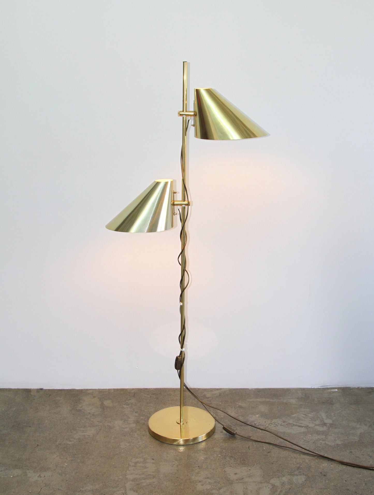 Hans-Agne Jakobsson Brass Floor Lamp, 1970 - spring sale!