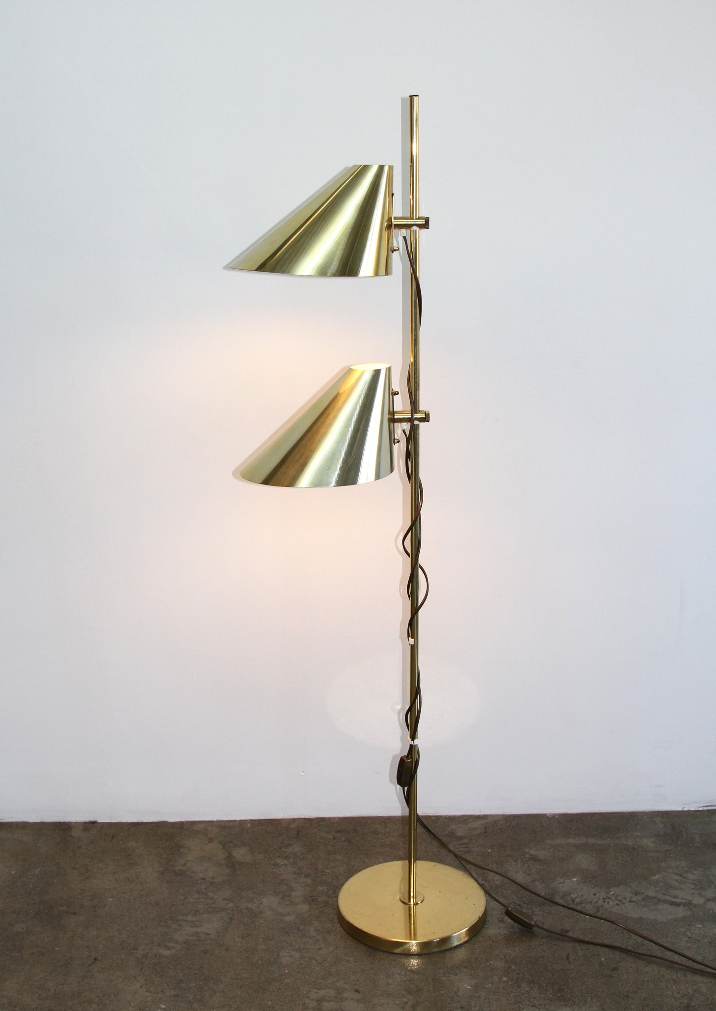 Hans-Agne Jakobsson Brass Floor Lamp, 1970 - spring sale!