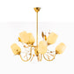 Itsu Chandelier with Brass Leaf & Coil Details (SOLD)