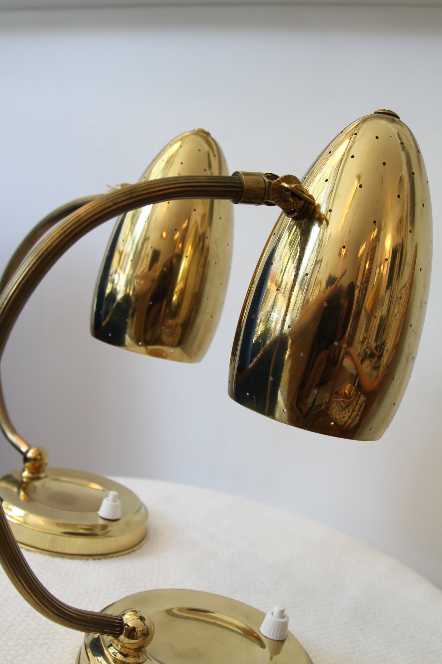 Charming Itsu Brass Table Lamps, 1950s