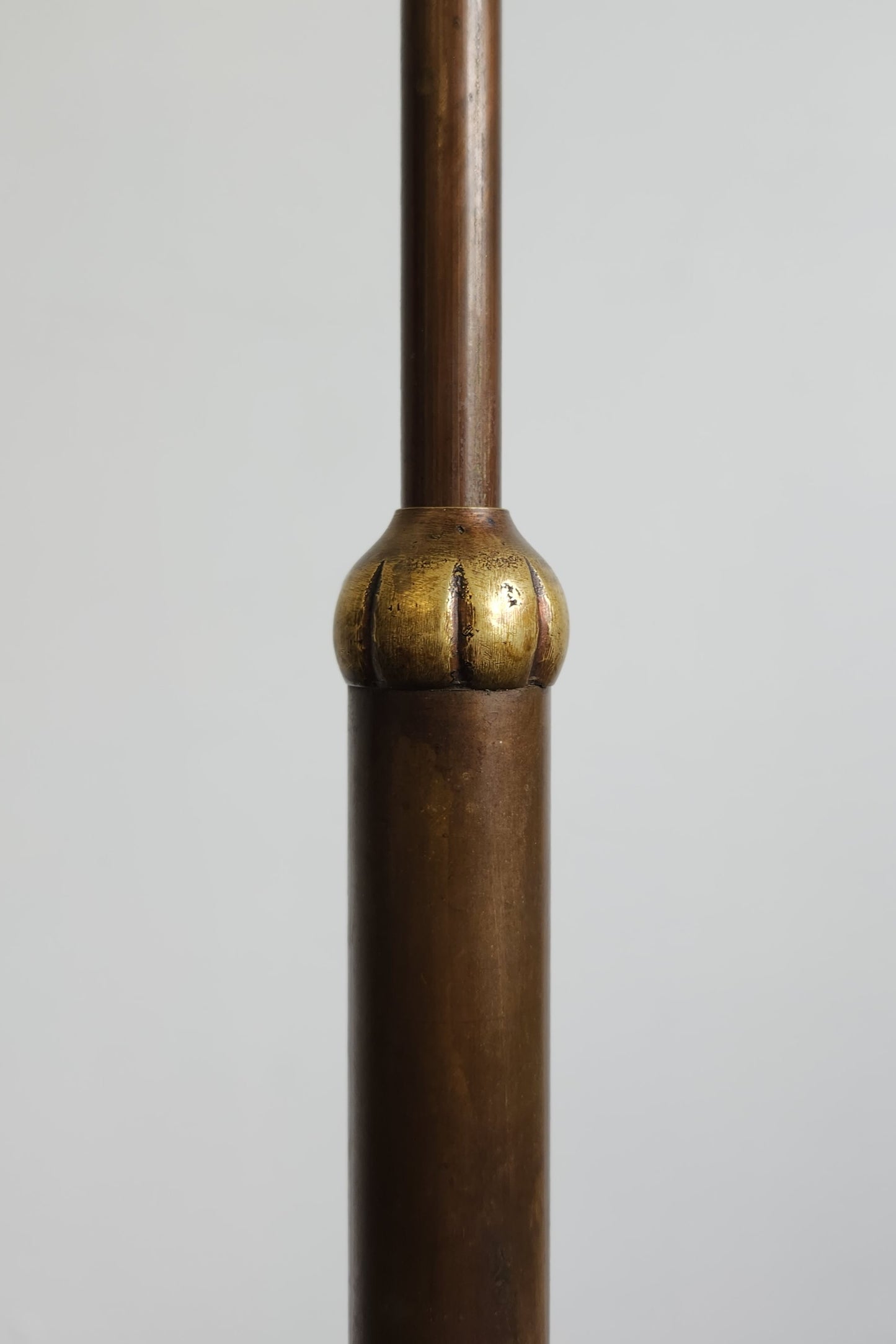 Adjustable Brass Floor Lamp, Scandinavia 1920s