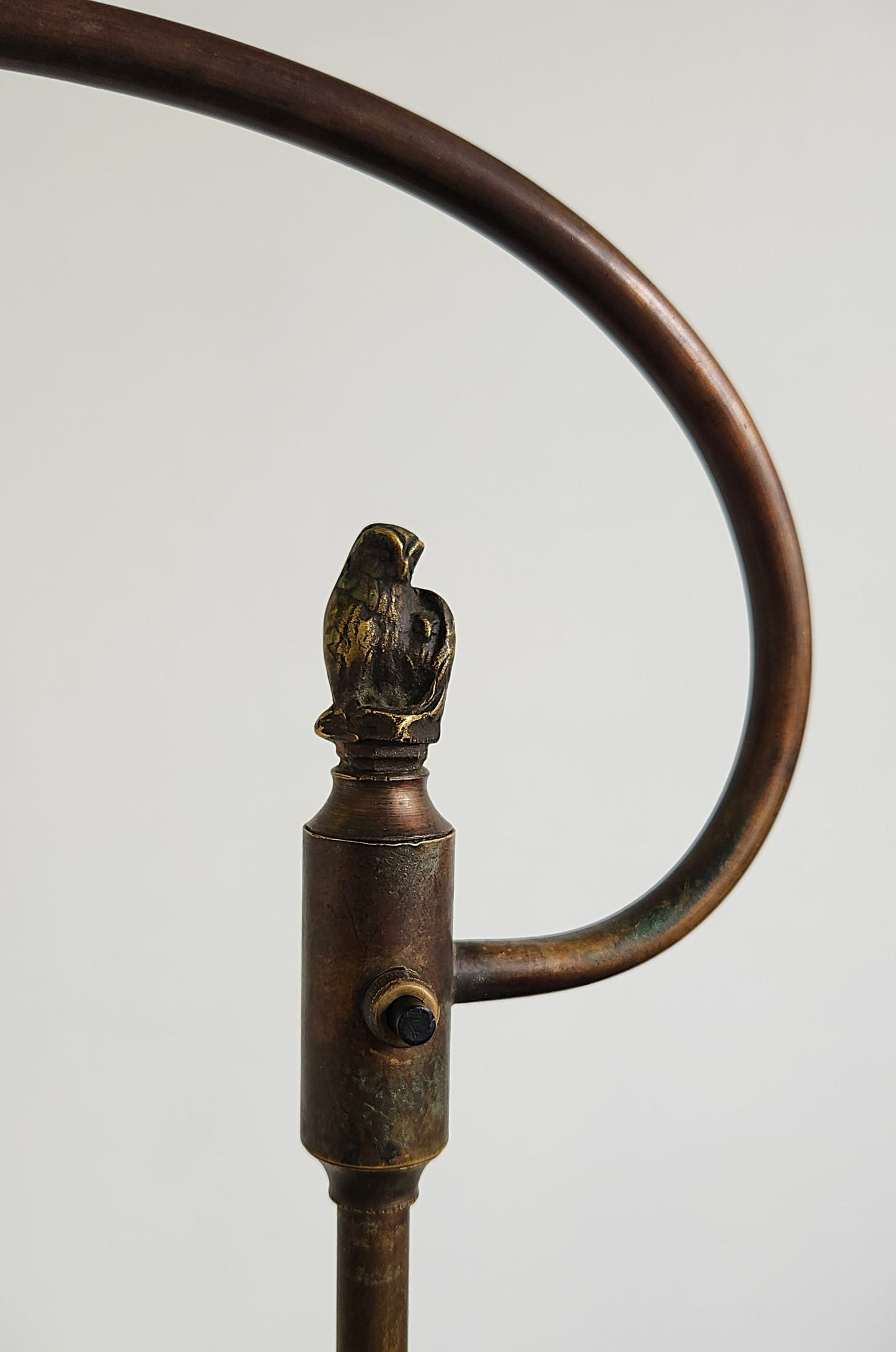 Adjustable Brass Floor Lamp, Scandinavia 1920s