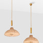 pair of Finnish counterweight pendants with fabric shade
