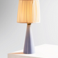 Lisa Johansson-Pape Blue Glass Table Lamp with Pleated Silk Shade