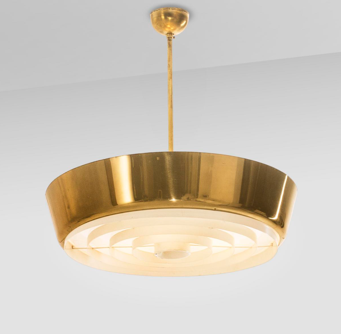 Brass Ceiling Lamp by Lisa Johansson-Pape, 1964