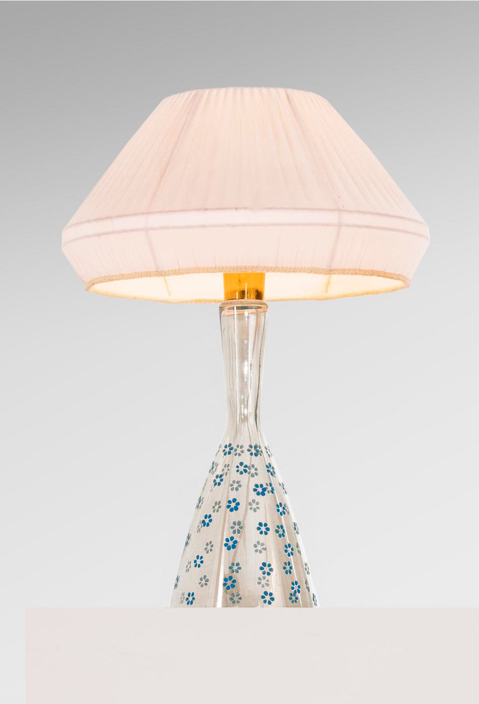 Incredibly Rare Hand-Painted Glass Lamp by Lisa Johansson-Pape, 1957
