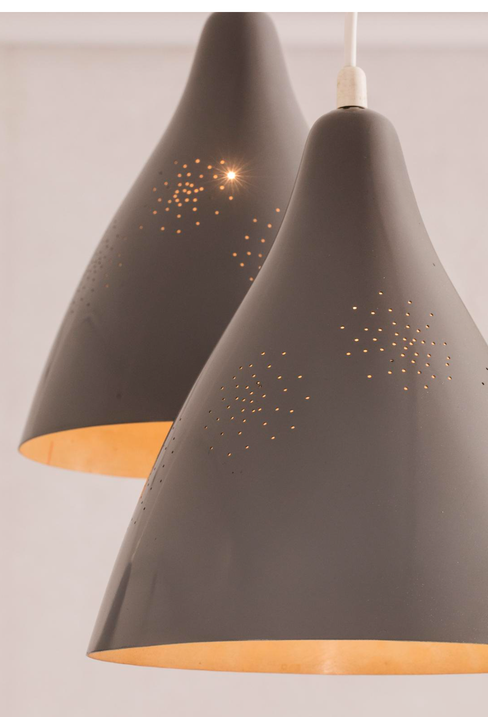 Lisa Johansson-Pape 4-Lamp Ceiling Light with Brass Canopy