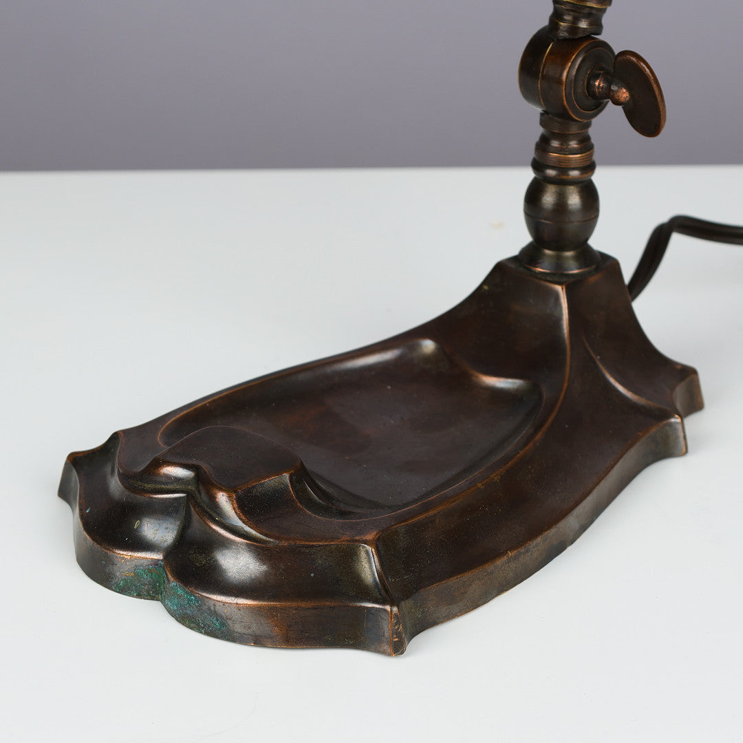 Bronze lamp base on a white background