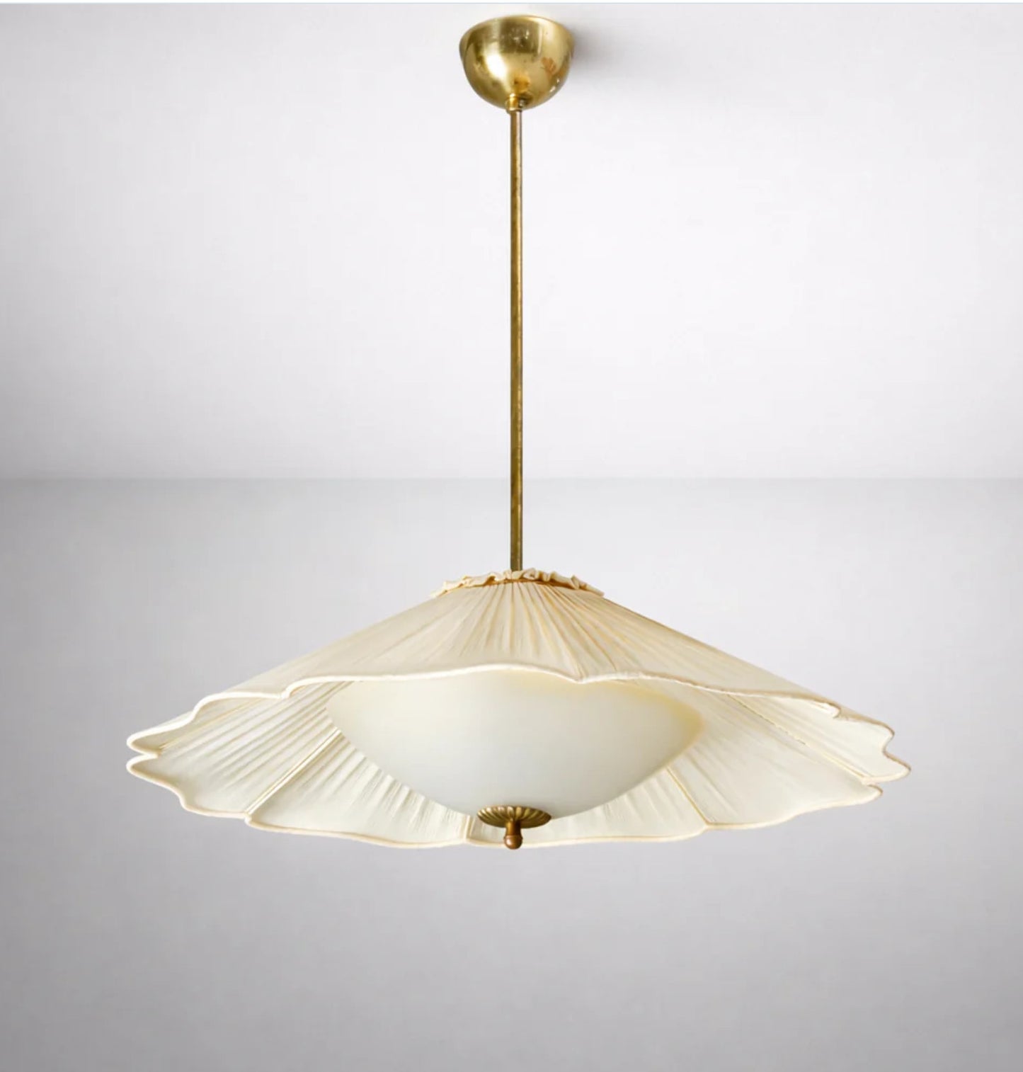 Gunnel Nyman Pendant with Silk Shade, Idman 1940s