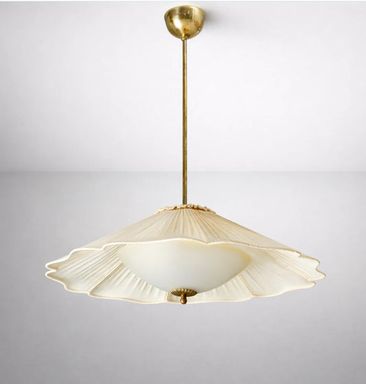 Gunnel Nyman Pendant with Silk Shade, Idman 1940s