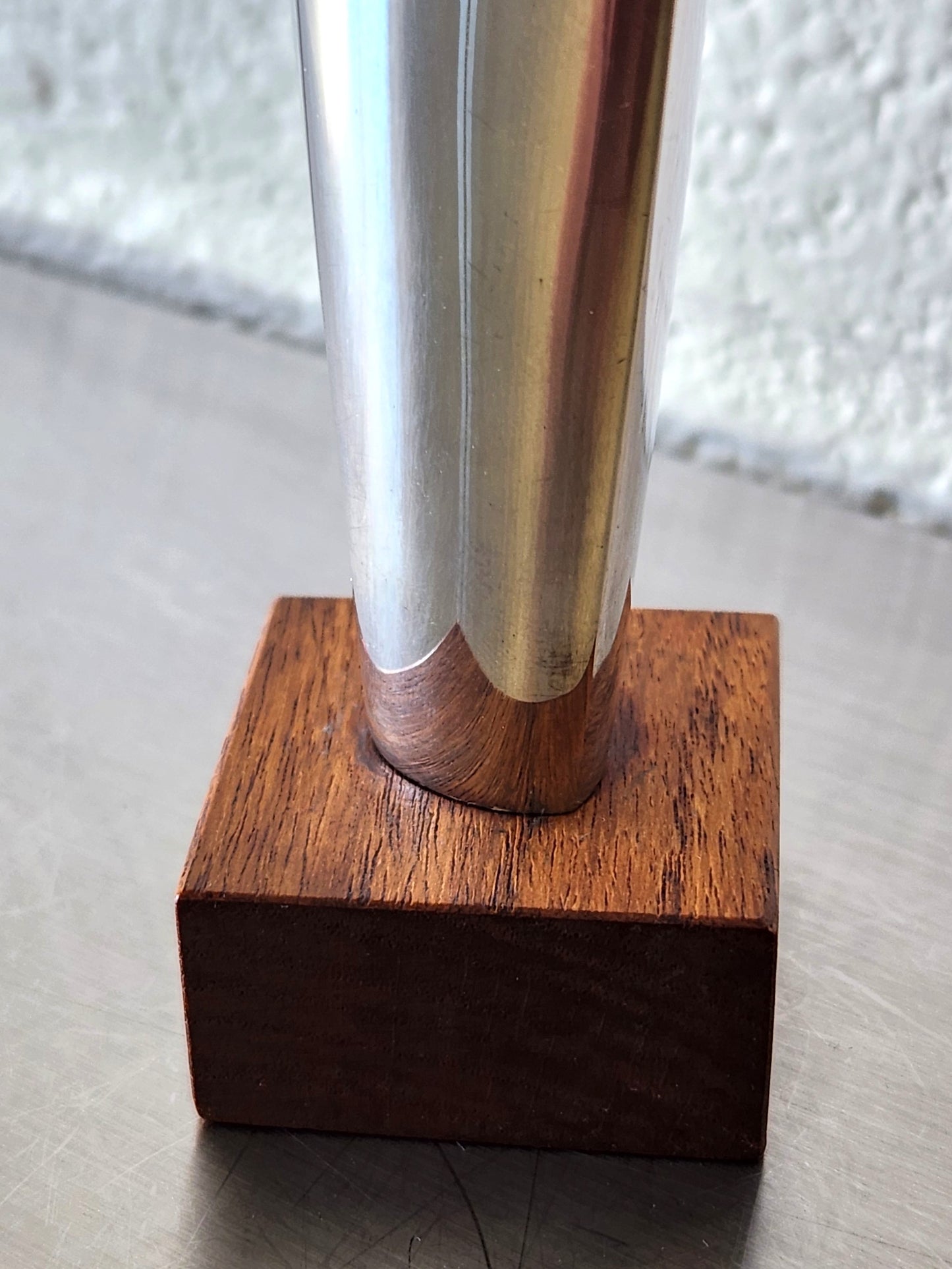 Tapio Wirkkala Ultra Rare Silver & Rosewood Vase
