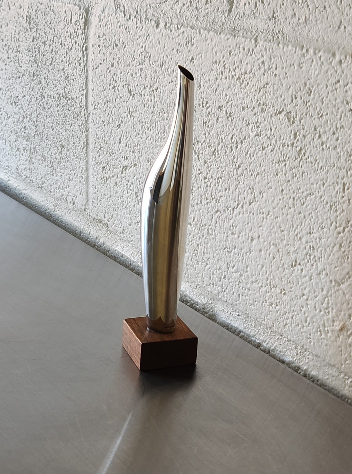 Tapio Wirkkala Ultra Rare Silver & Rosewood Vase