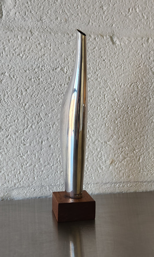 Tapio Wirkkala Ultra Rare Silver & Rosewood Vase
