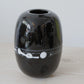 Michael Bang Set of Black Glass Vases with Milk Glass Detail